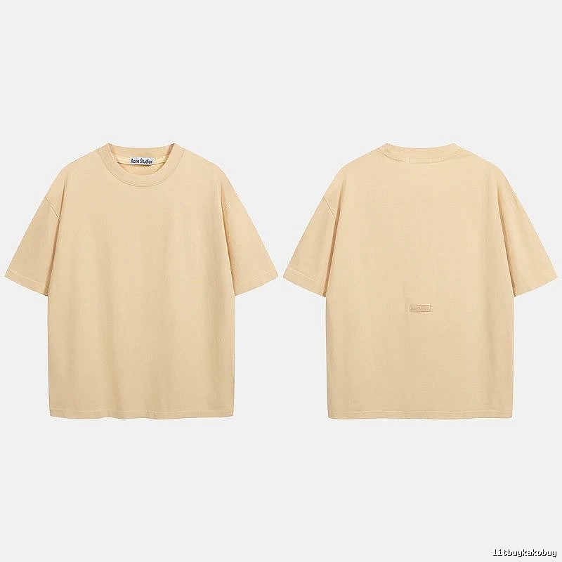 Acne Studios 2090-80 Yellow Style Ac908040 Stockholm Logo T-Shirt Match Day
