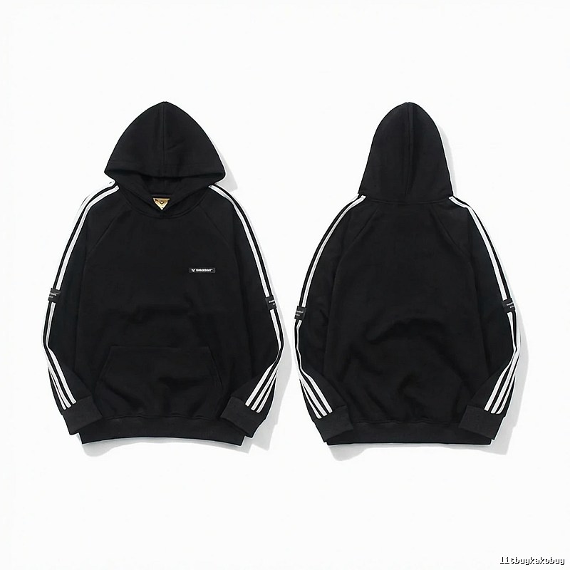 Adidas classic three - stripe black sweatshirt