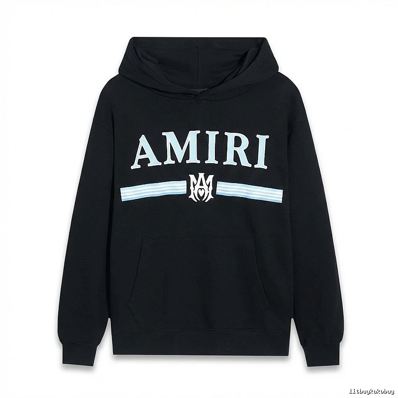 AMIRI letter-printing style black sweatshirt