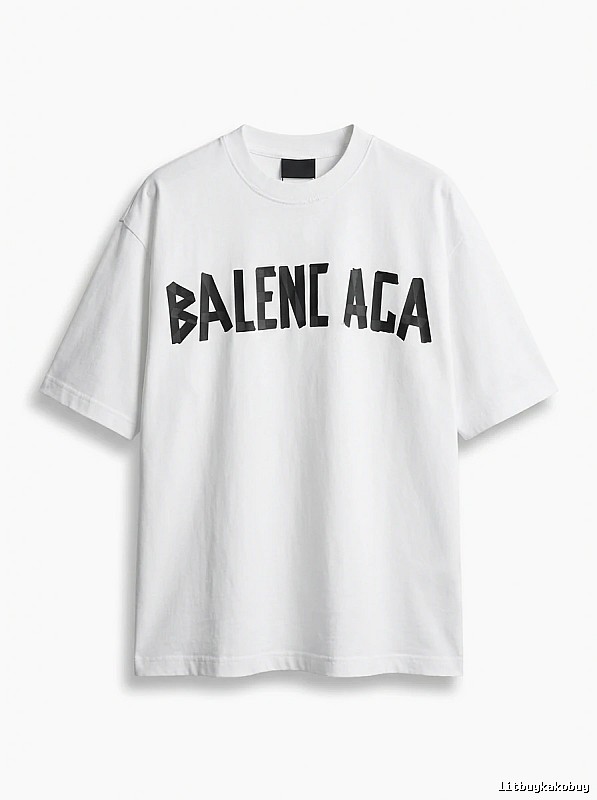 Balenciaga minimalist style white T-shirt