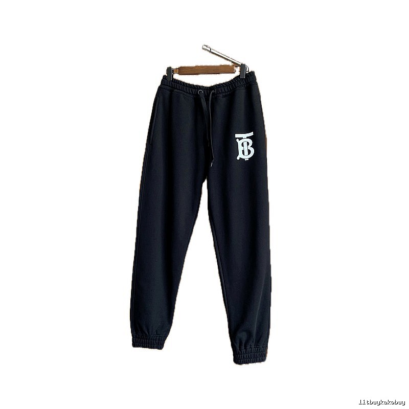 Burberry letter - printed casual black pants
