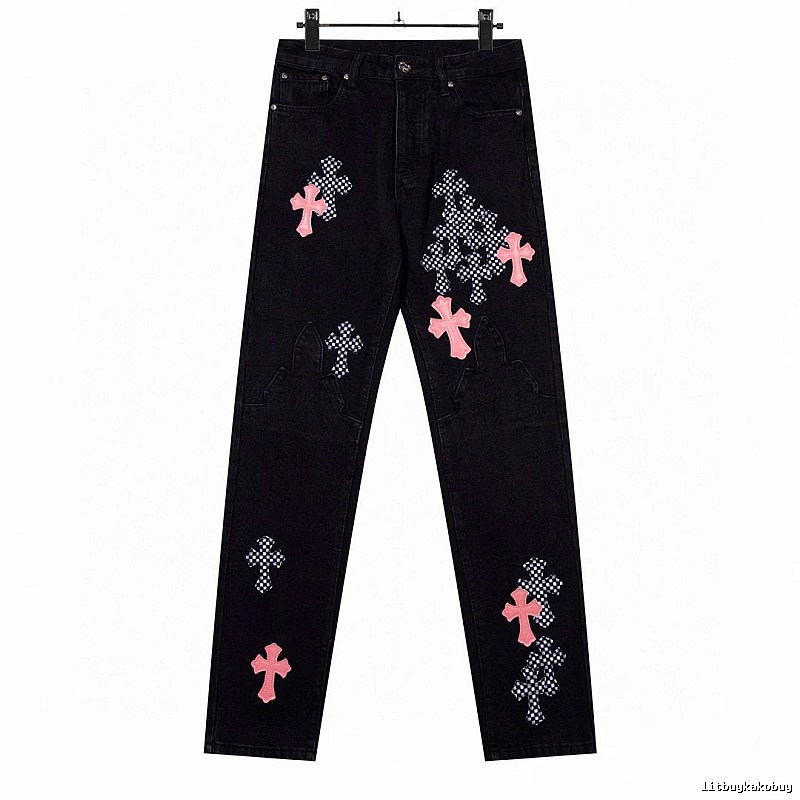 Chrome Hearts Monogram Graphic jeans Light Denim Jeans for Layered Styling
