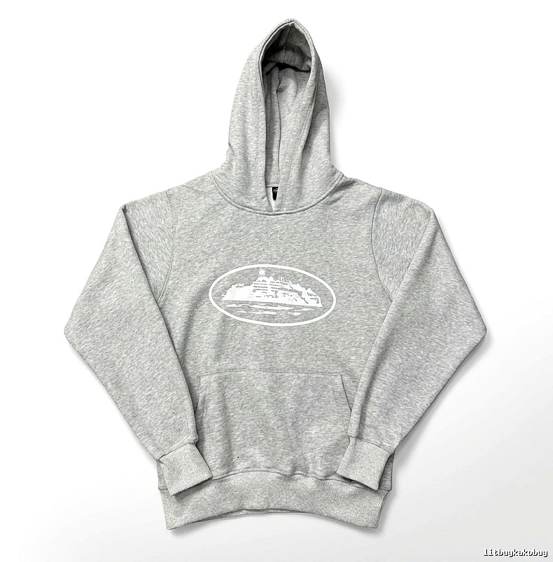 Corteiz Grey Minimalist Style Hoodie