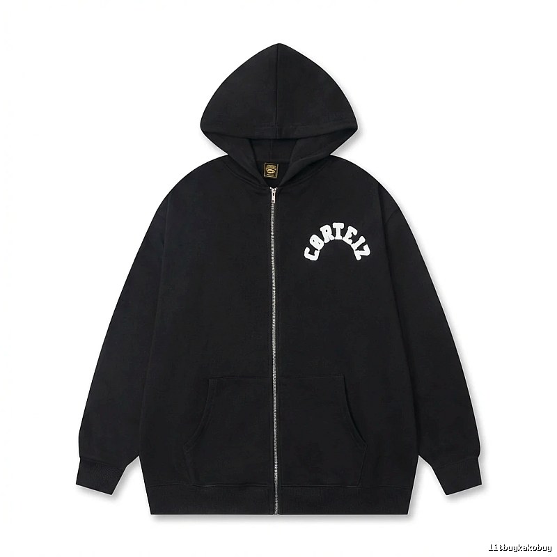 Corteiz street-style black hoodie