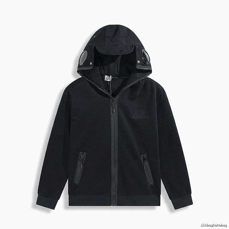 C.P. Functional Style Black Hoodie