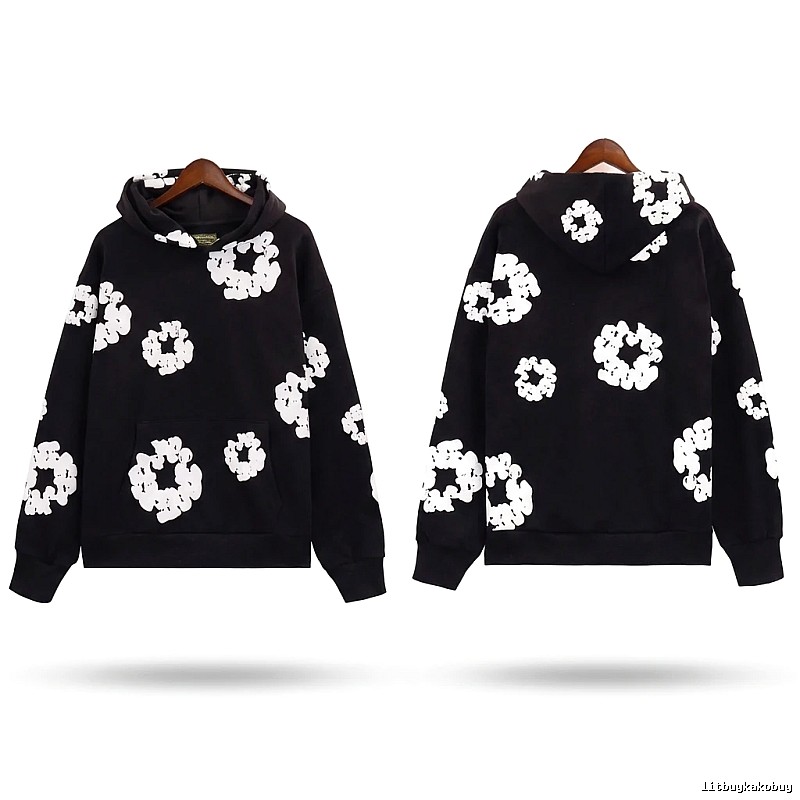 DENIM TEARS Printed Trendy Cool Black Sweatshirt