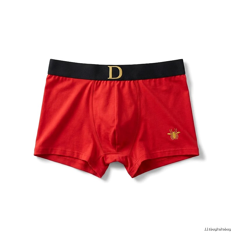 Dior red trendy brand boxer shorts.