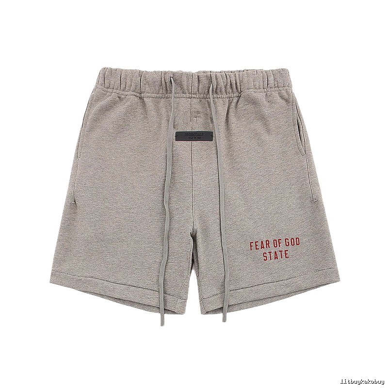 ESSENTIALS minimalist light gray shorts