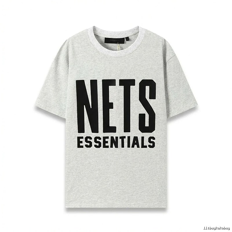 ESSENTIALS Trendy Brand Simple Style Grey T-shirt