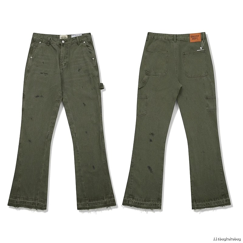 Gallery Dept. Distressed Style Military Green Utility Pants