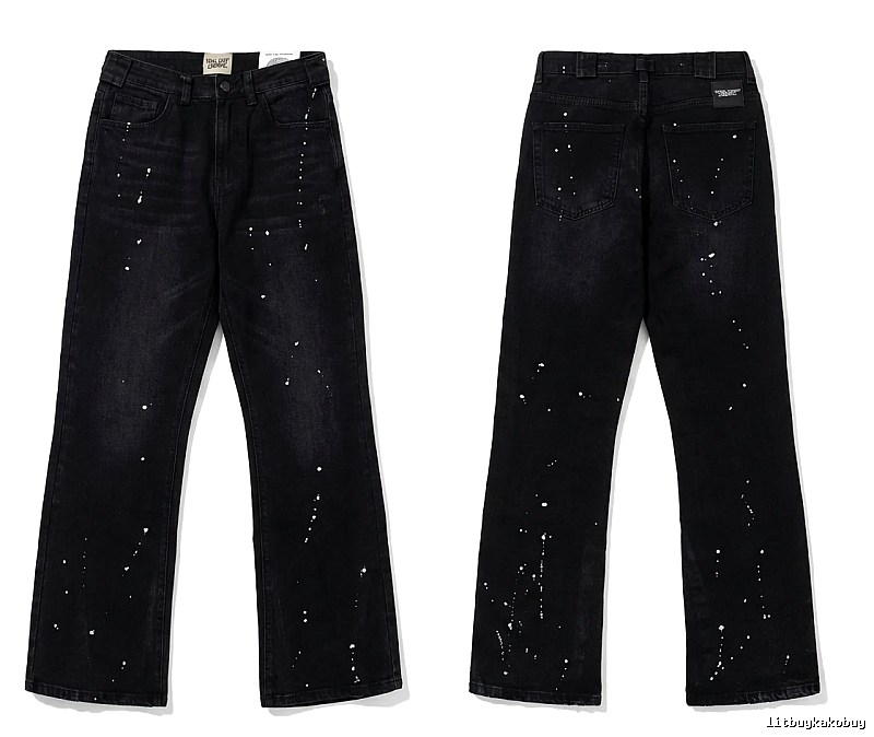 Gallery Dept Splatter-paint Style Black Jeans