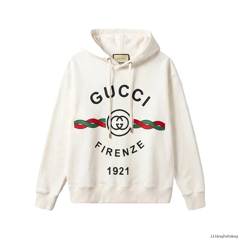 Gucci retro-style white hoodie