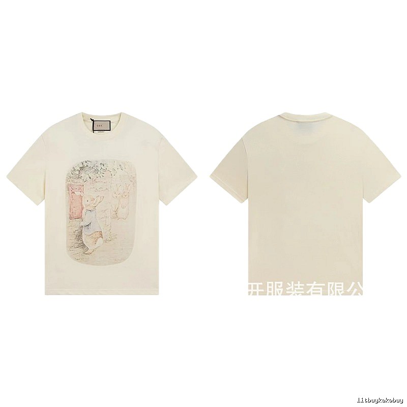 Gucci x Peter Rabbit Co-branded Vintage-style Off-white T-Shirt
