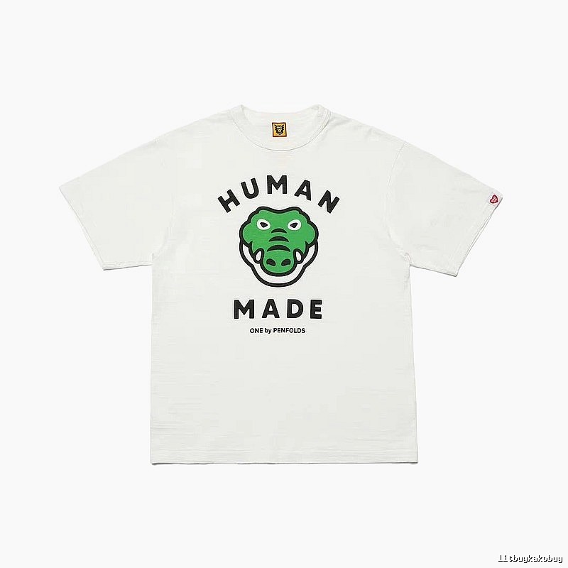 HUMAN MADE Crocodile Print Japanese Streetwear White T-Shirt
