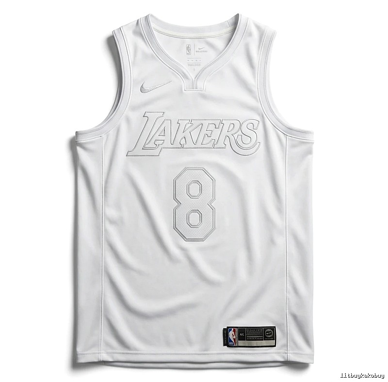 Kobe Lakers retro-style white tank top