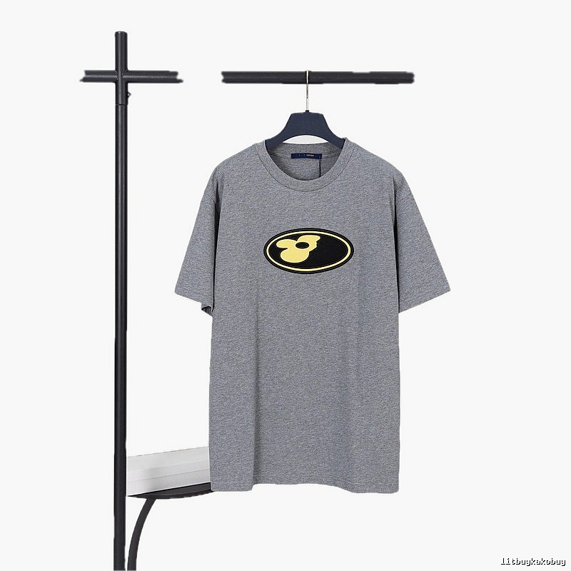 Louis Vuitton Labeled Trendy Style Grey Short-sleeve T-shirt