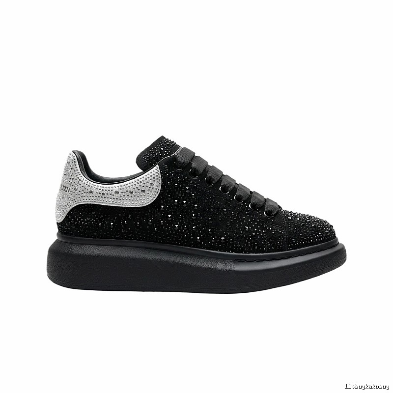 McQueen Thick-soled Trendy and Cool Black Shoes