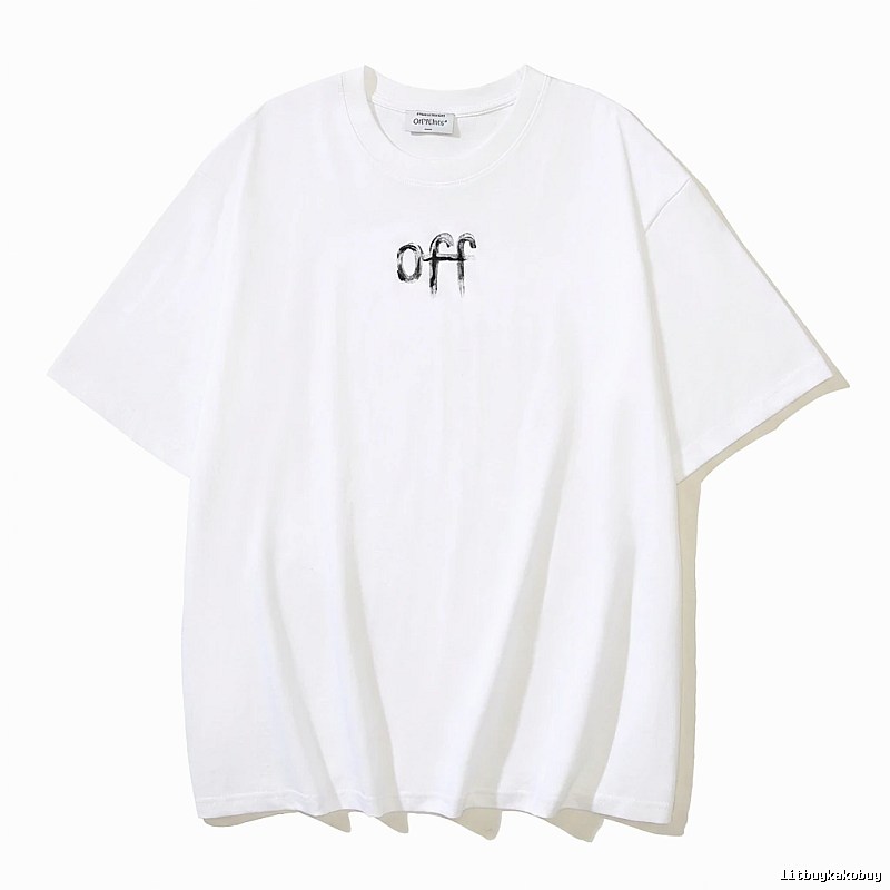 Off-White minimalist style white T-shirt