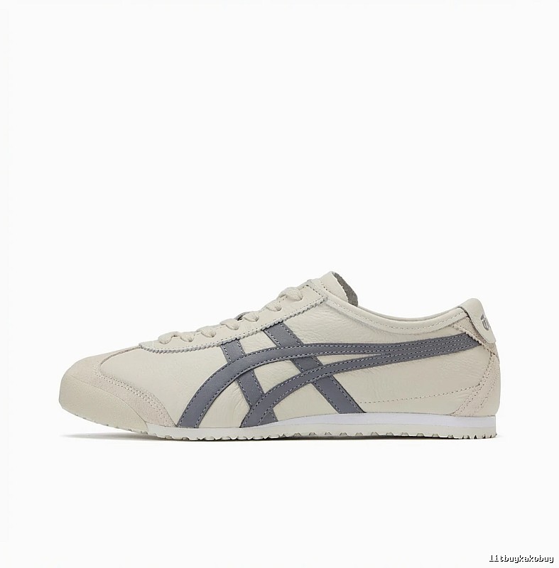 Onitsuka Tiger retro-style gray and white sports shoes