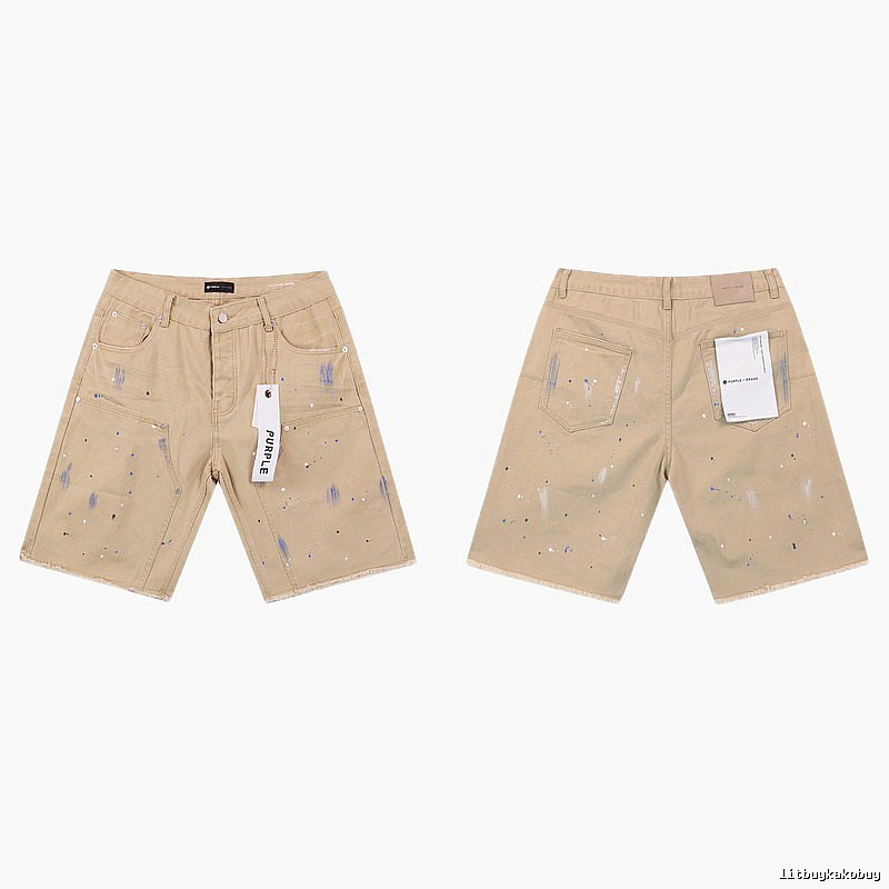 PurpleGodspeed Ink-splashing Style Khaki Shorts