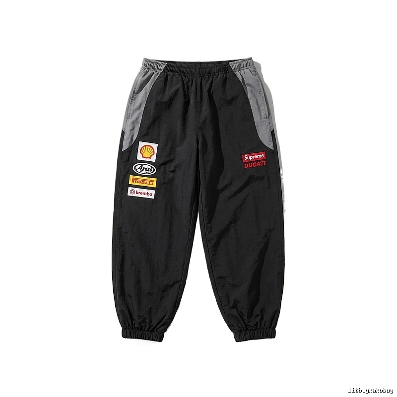 Supreme Co-branded Sporty Black Pants