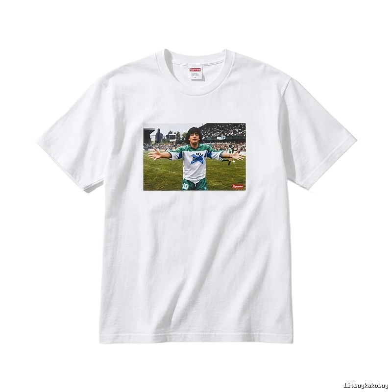 Supreme Maradona-style white T-shirt