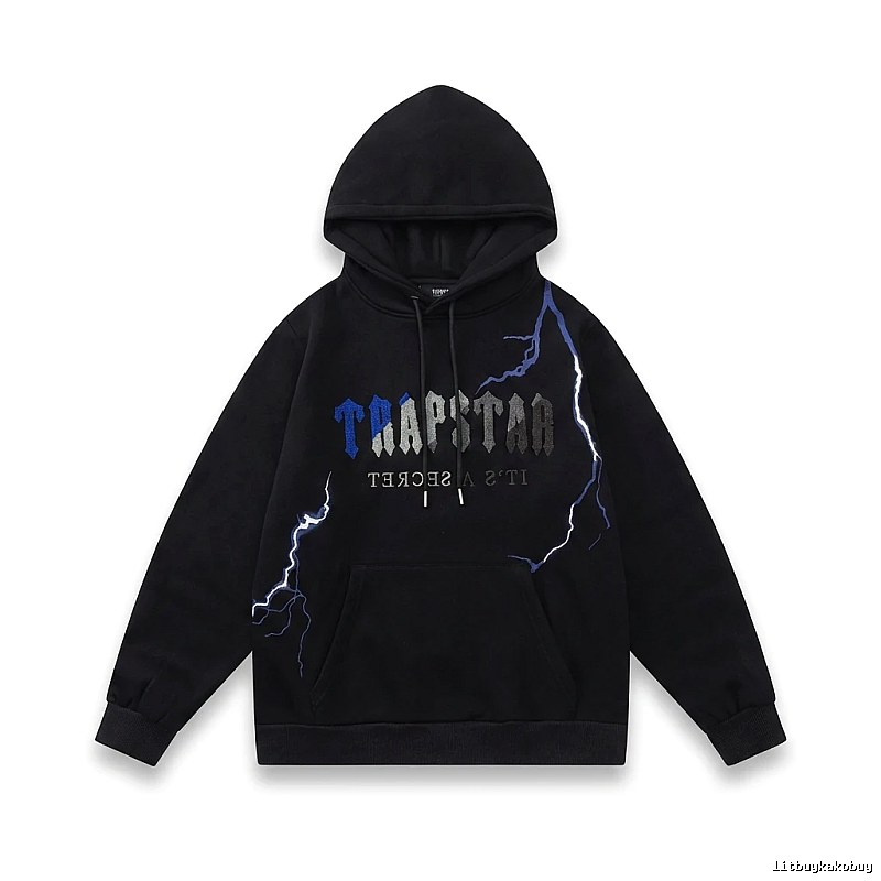 Trapstar Lightning Wind Black Hoodie