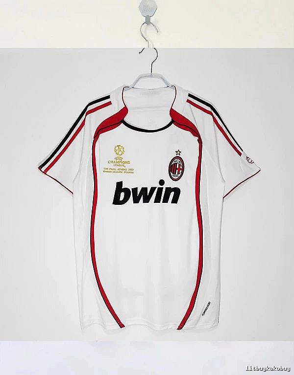 AC Milan Compact Retro soccer jersey Red Black Striped for Smart Casual Looks