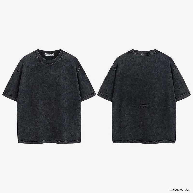 Acne Studios 2090-80 Black Style Ac908040 Stockholm Logo T-Shirt Modern Fit