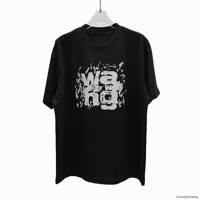 Alexander Wang Graffiti Street Style Black T-Shirt