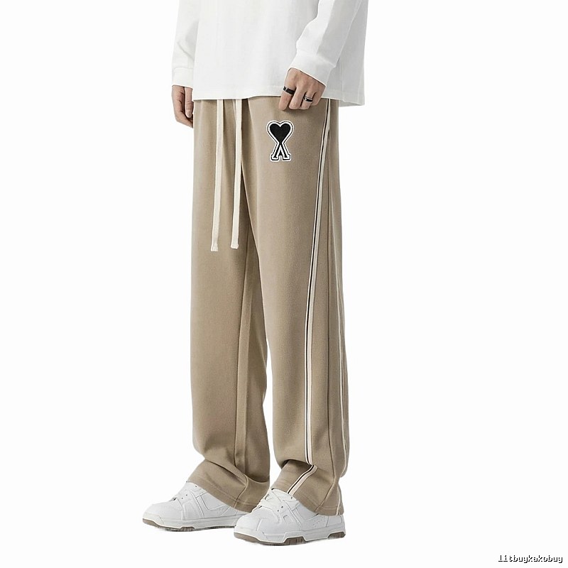 AMI fleece-lined casual khaki pants