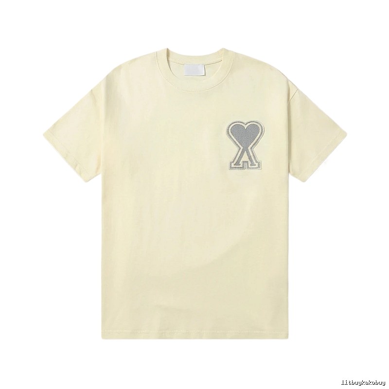 AMI Love Embroidery Minimalist Style T-shirt