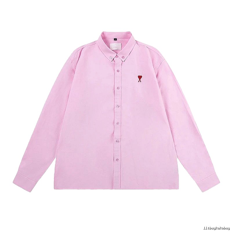 AMI Love Simple Style Pink Shirt