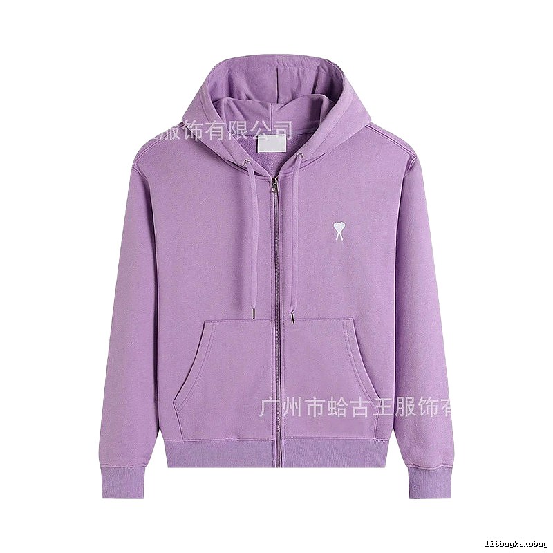AMI Love Simple Style Purple Hoodie