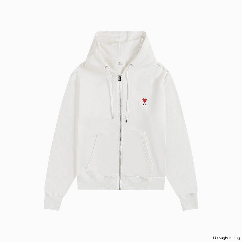 AMI Love Simple Style White Sweatshirt