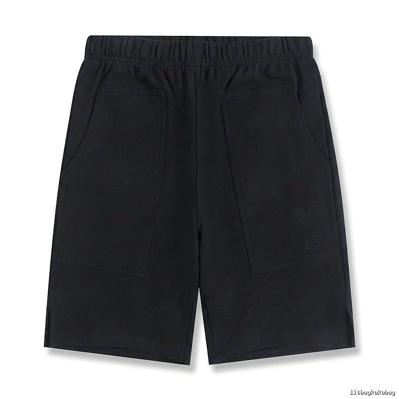AMI Workwear Style Black Shorts