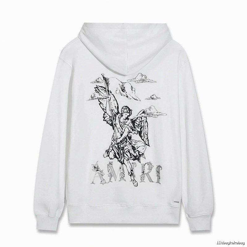 AMIRI Angel Print White Sweatshirt