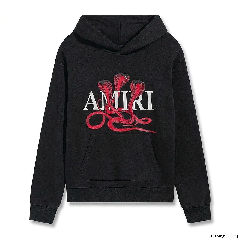 AMIRI black hoodie with snake print