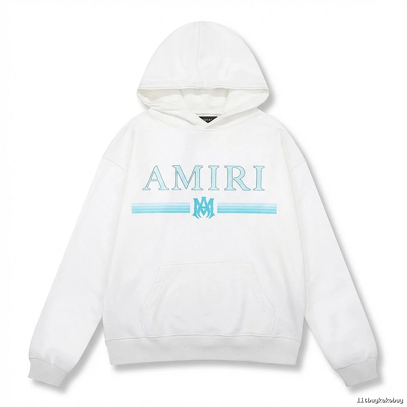 AMIRI letter - printed white hoodie