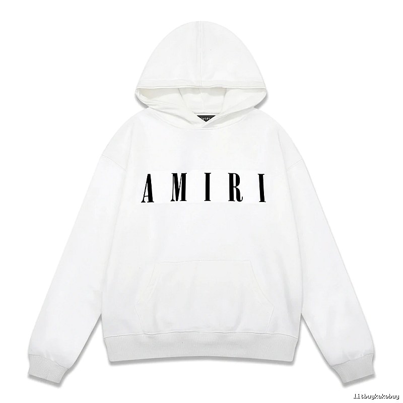 AMIRI minimalist style white hoodie