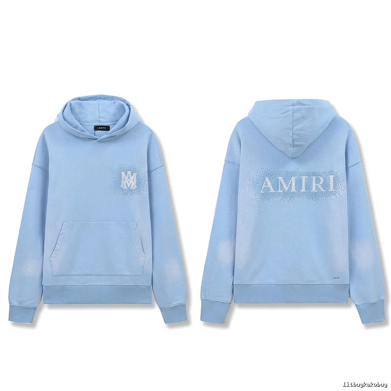 AMIRI Printed Leisure Style Light Blue Sweatshirt
