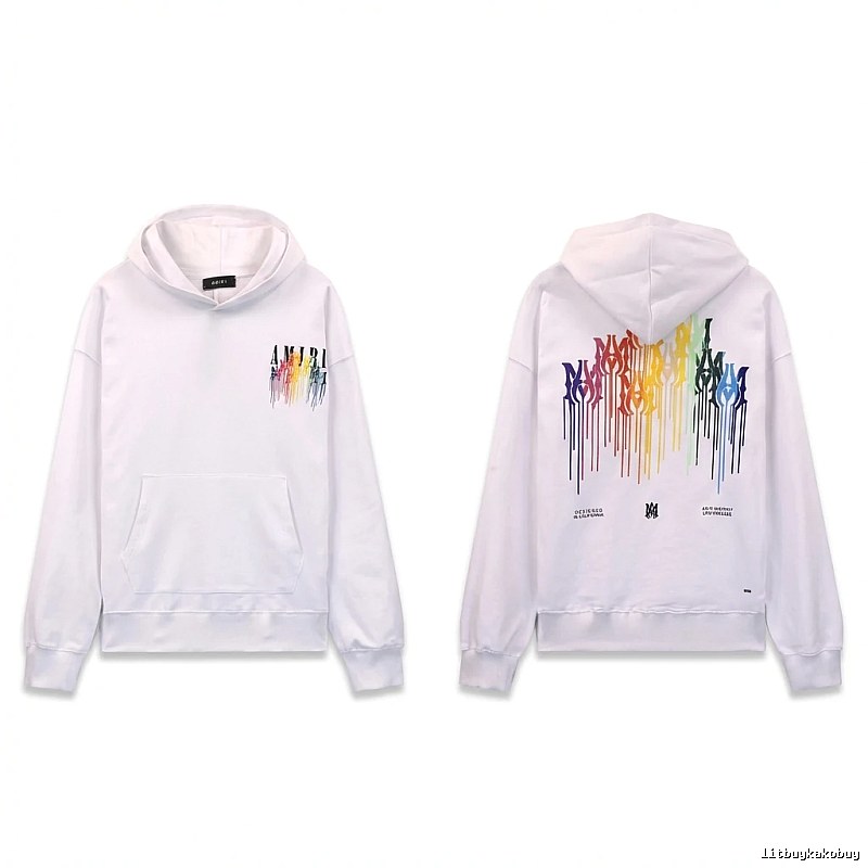 AMIRI Rainbow Wind White Hoodie