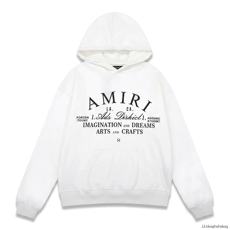 AMIRI retro-style white hoodie