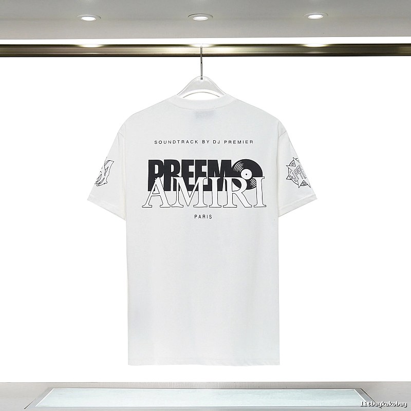Amiri Sport Graphic T-shirt White Blue Amiri for Warm Weather