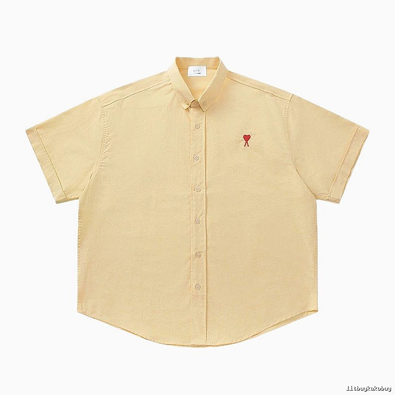 Ami's simple and loving style yellow shirt