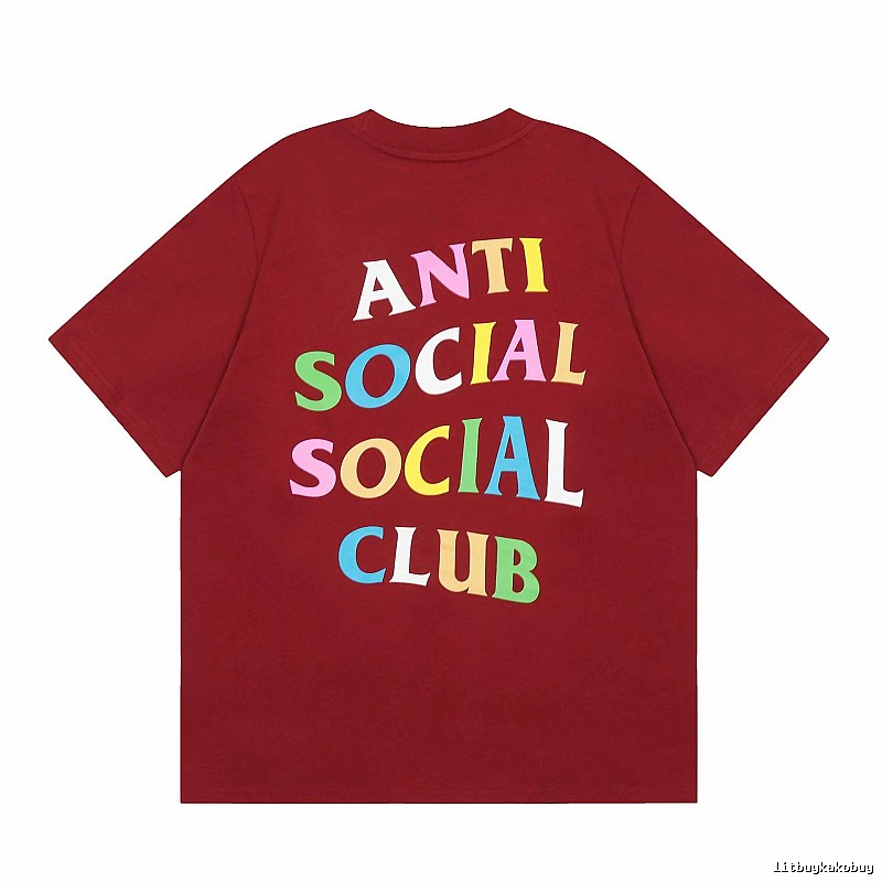 Anti Social Social Club Lightweight Logo T-shirt Black Orange Anti for Trend Styling