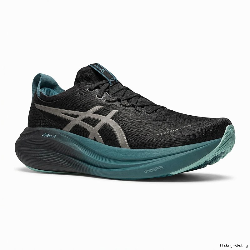 ASICS retro black and grey sports shoes