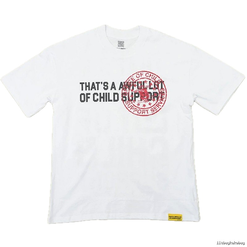 Awful Lot Stamped Street-Style White T-Shirt