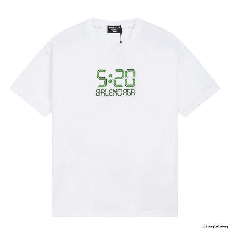 Balenciaga 5:20 Printed Trendy White T-Shirt