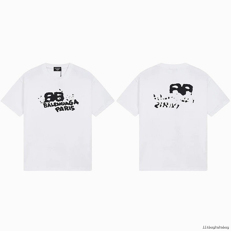 Balenciaga BB Print White T-shirt
